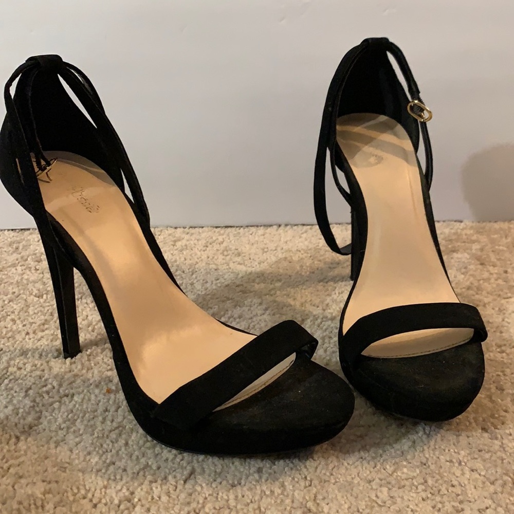Black Stiletto Strappy Heel